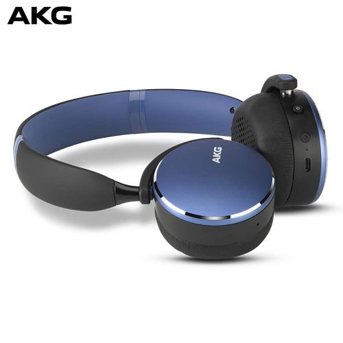 삼성 Samsung AKG Y500 On-Ear Foldable Wireless Bluetooth Headphones- Blue (US Version)