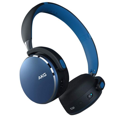 삼성 Samsung AKG Y500 On-Ear Foldable Wireless Bluetooth Headphones- Blue (US Version)