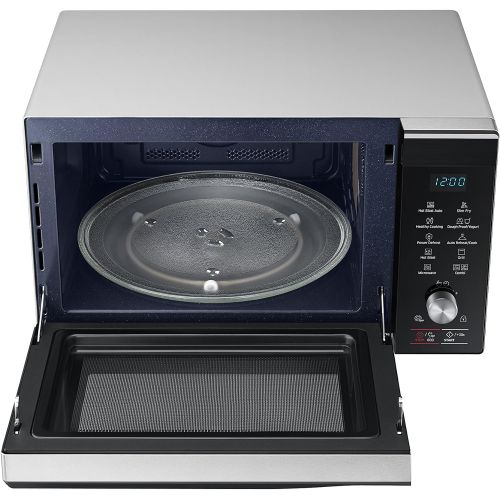 삼성 Samsung MC32K7055Ct/Ec Mikrowellenherd mit Grill, 32L, Innenraum Keramik, HotBlast-Technologie und Ofenfunktion bis 200°C, 2100W, Schwarz und Grau