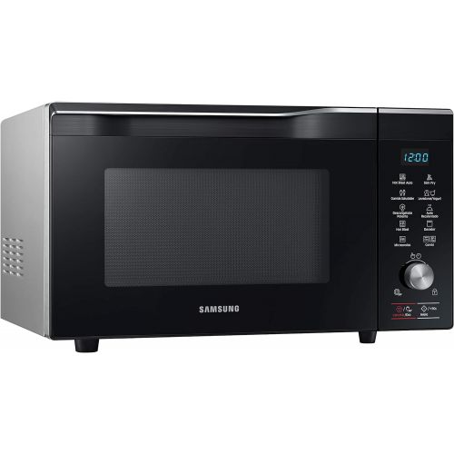 삼성 Samsung MC32K7055Ct/Ec Mikrowellenherd mit Grill, 32L, Innenraum Keramik, HotBlast-Technologie und Ofenfunktion bis 200°C, 2100W, Schwarz und Grau