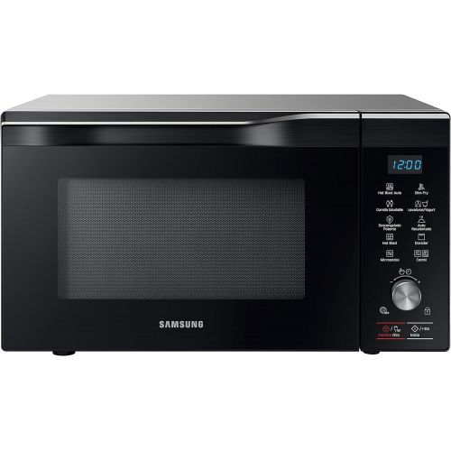 삼성 Samsung MC32K7055Ct/Ec Mikrowellenherd mit Grill, 32L, Innenraum Keramik, HotBlast-Technologie und Ofenfunktion bis 200°C, 2100W, Schwarz und Grau