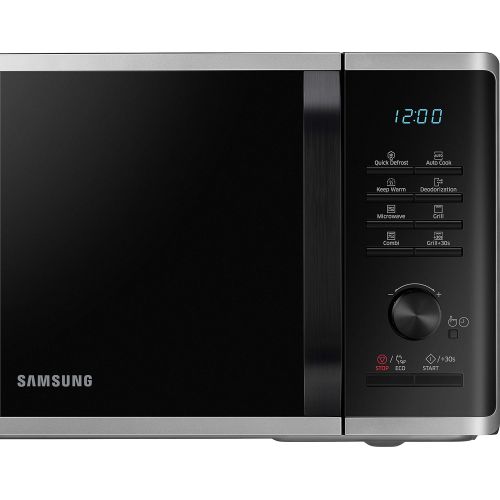 삼성 Samsung MG23K3515AS/EG Mikrowelle mit Grill / 800 W / 23 L Garraum / 48,9 cm Breite / Quick Defrost / 27 Automatikprogramme / silber