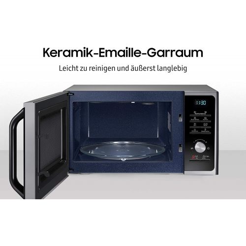 삼성 Samsung MG28F303TCS/EG Mikrowelle mit Grill / 900 W / 28 L Garraum (Extra gross) / 51,7 cm Breite / Power Defrost / 26 Automatikprogramme / silber