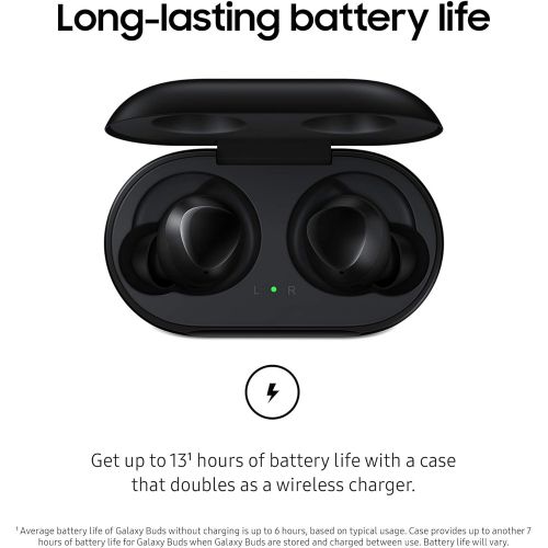 삼성 [아마존베스트]Samsung Galaxy Buds, Bluetooth True Wireless Earbuds (Wireless Charging Case Included), Black - US Version with Warranty