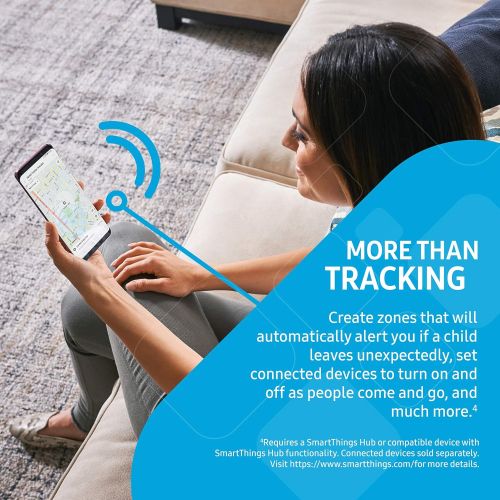 삼성 [아마존베스트]Samsung SmartThings Tracker [SM-V110AZWAATT] Live GPS-Enabled Tracking via Nationwide LTE-M Networks | Use for Kids, Cars, Keys, Pets Wallets, Luggage, and More - Small, White