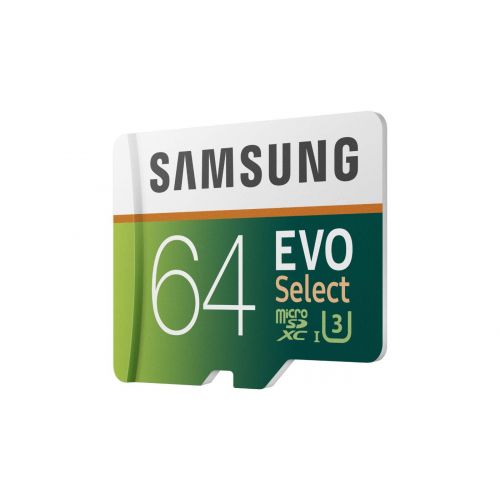 삼성 [아마존 핫딜]  [아마존핫딜]Samsung EVO Select microSDXC 64 GB Speicherkarte bis zu 100 MB/s, UHS-I U3 (inkl. SD Adapter)