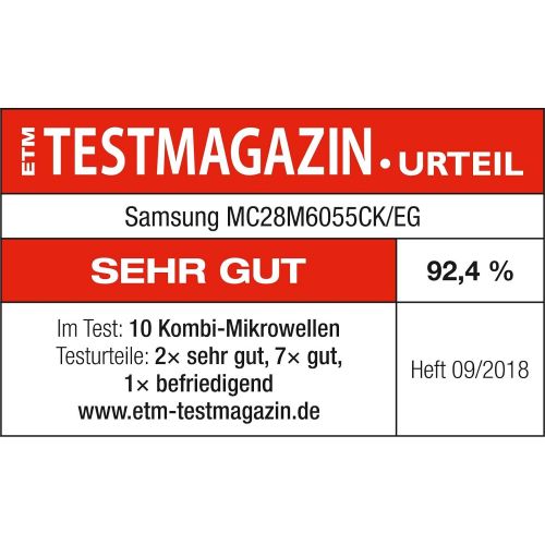 삼성 [아마존 핫딜]  [아마존핫딜]Samsung MC28M6055CK/EG Heissluft-Mikrowelle / 900 W / 28 L Garraum (Extra gross) / 51,7 cm Breite / HotBlast / Slim-Fry