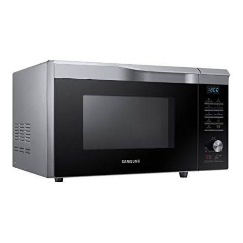 삼성 Samsung Mc28M6055Cs/EcMikrowellenherd mit Grill, 28l, innen aus Keramik, EasyView-Fenster und Backofen -Funktion bis 200°C, 2100W, Grau