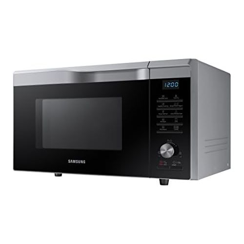 삼성 Samsung Mc28M6055Cs/EcMikrowellenherd mit Grill, 28l, innen aus Keramik, EasyView-Fenster und Backofen -Funktion bis 200°C, 2100W, Grau