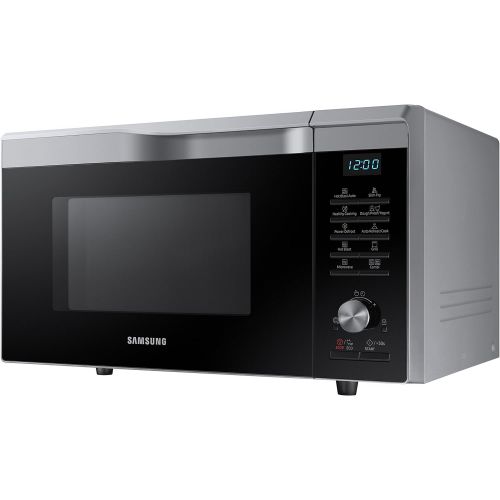 삼성 Samsung Mc28M6055Cs/EcMikrowellenherd mit Grill, 28l, innen aus Keramik, EasyView-Fenster und Backofen -Funktion bis 200°C, 2100W, Grau