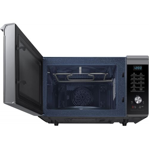 삼성 Samsung Mc28M6055Cs/EcMikrowellenherd mit Grill, 28l, innen aus Keramik, EasyView-Fenster und Backofen -Funktion bis 200°C, 2100W, Grau