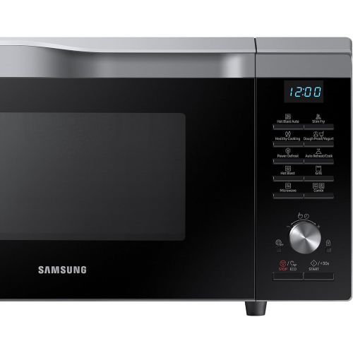 삼성 Samsung Mc28M6055Cs/EcMikrowellenherd mit Grill, 28l, innen aus Keramik, EasyView-Fenster und Backofen -Funktion bis 200°C, 2100W, Grau