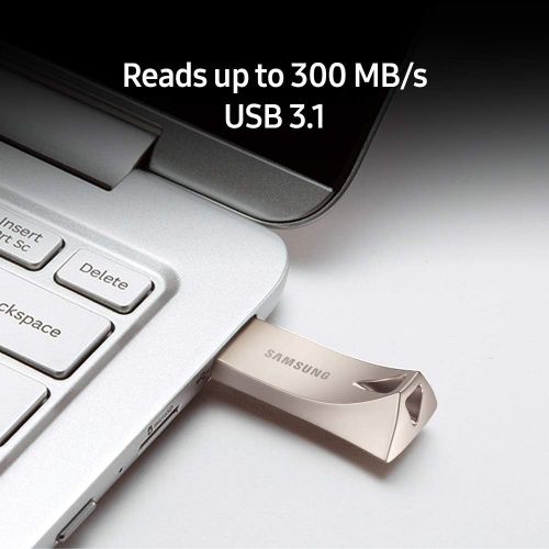 삼성 Samsung BAR Plus 32GB - 200MB/s USB 3.1 Flash Drive Champagne Silver (MUF-32BE3/AM)