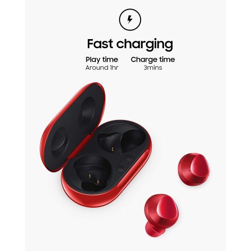 삼성 Samsung Galaxy Buds Plus, True Wireless Earbuds (Wireless Charging Case Included), Red ? US Version