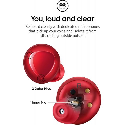 삼성 Samsung Galaxy Buds Plus, True Wireless Earbuds (Wireless Charging Case Included), Red ? US Version