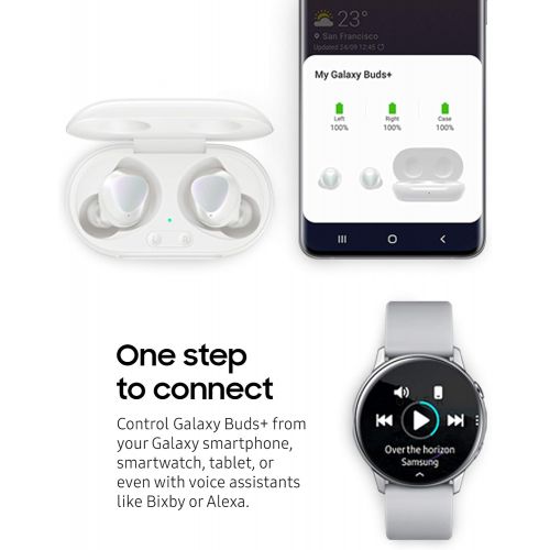 삼성 Samsung Galaxy Buds Plus, True Wireless Earbuds (Wireless Charging Case Included), White ? US Version