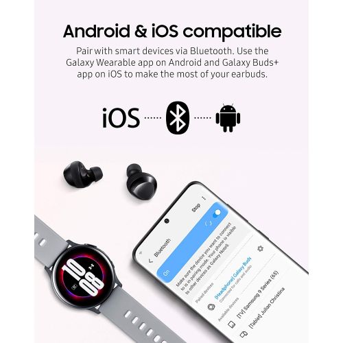 삼성 Samsung Galaxy Buds Plus, True Wireless Earbuds (Wireless Charging Case Included), White ? US Version