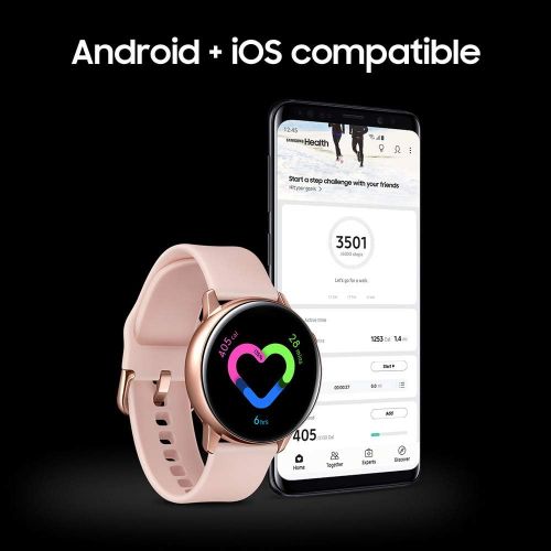 삼성 SAMSUNG Galaxy Watch Active (40MM, GPS, Bluetooth) Smart Watch with Fitness Tracking, and Sleep Analysis - Green - (US Version)