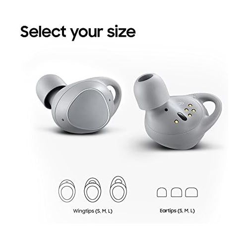 삼성 Samsung Gear IconX (2018 Edition) Bluetooth Cord-free Fitness Earbuds, w/ On-board 4Gb MP3 Player (US Version with Warranty) - Gray - SM-R140NZAAXAR