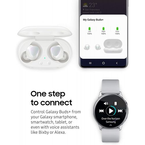 삼성 Samsung Galaxy Buds+ Plus, True Wireless Earbuds w/improved battery and call quality (Wireless Charging Case included), White  US Version