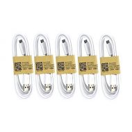 Samsung USB Data Cable for Galaxy S3/S4/Note 2 & Other Smartphones, 5 Pack - Non-Retail Packaging - White