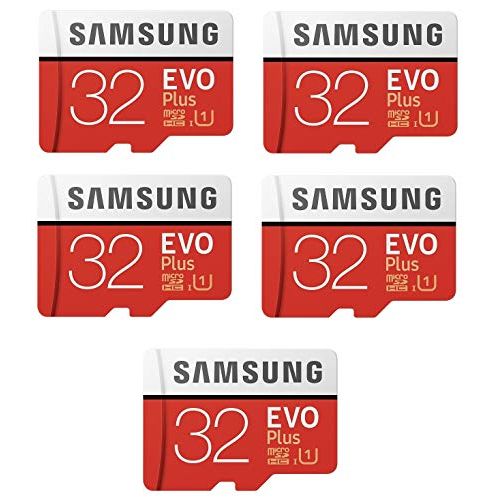 삼성 (5 Pack) Samsung 32GB Evo Plus Class 10 Micro SDHC with Adapter 95MB/s MB-MC32GA (5 Pack)