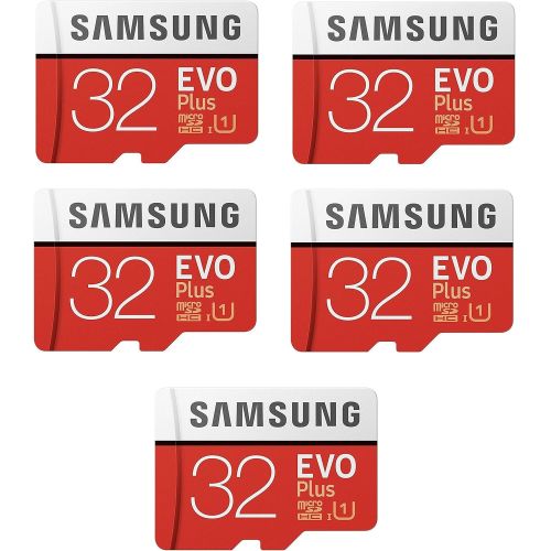 삼성 (5 Pack) Samsung 32GB Evo Plus Class 10 Micro SDHC with Adapter 95MB/s MB-MC32GA (5 Pack)