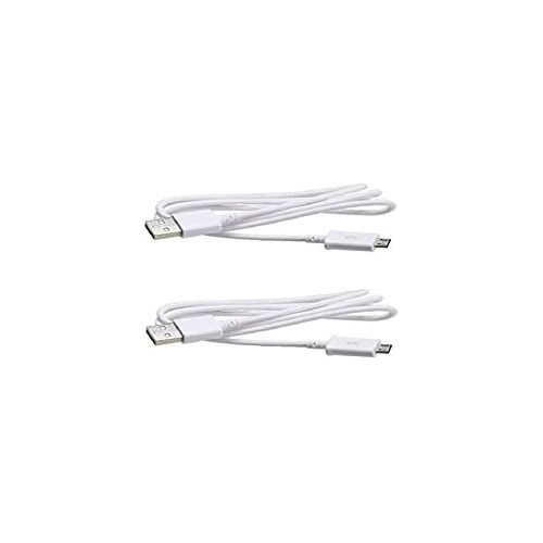 삼성 Samsung Micro USB Charging Data Cable for Galaxy S2/S3/S4/Note 1/2, 2 Pack - Non-Retail Packaging - White