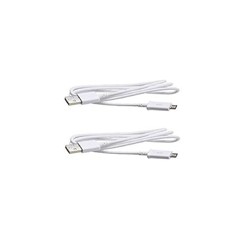 삼성 Samsung Micro USB Charging Data Cable for Galaxy S2/S3/S4/Note 1/2, 2 Pack - Non-Retail Packaging - White