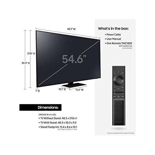 삼성 Samsung QN55QN85AA 55 QN85AA Series Neo QLED 4K UHD Smart TV with a Walts TV Large/Extra Large Full Motion Mount for 43-90 Compatible TVs and Walts HDTV Screen Cleaner Kit (2021)