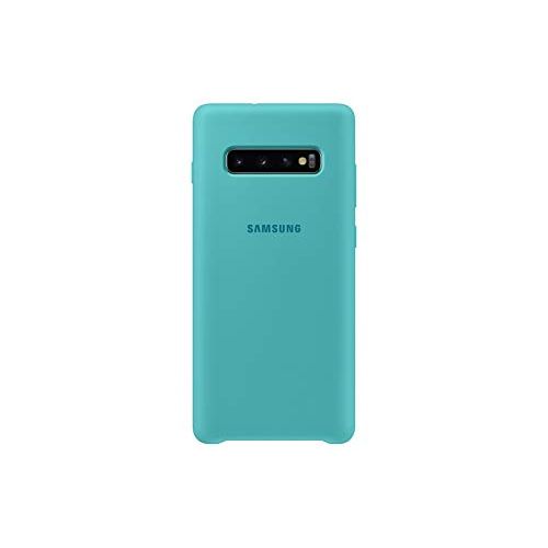 삼성 Samsung Official Original Non-Slip, Soft-Touch Silicone Silicone Case for Galaxy S10e / S10 / S10+ (Plus) (Green, Galaxy S10+)