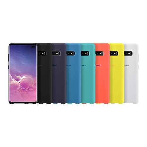 삼성 Samsung Official Original Non-Slip, Soft-Touch Silicone Silicone Case for Galaxy S10e / S10 / S10+ (Plus) (Green, Galaxy S10+)