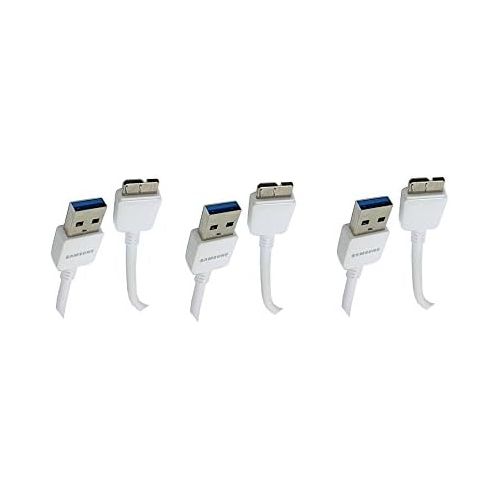 삼성 3 Pack Samsung Micro-USB 3.0 Data Cable for Galaxy S5 and Note 3 N9000 - Non-Retail Packaging - White