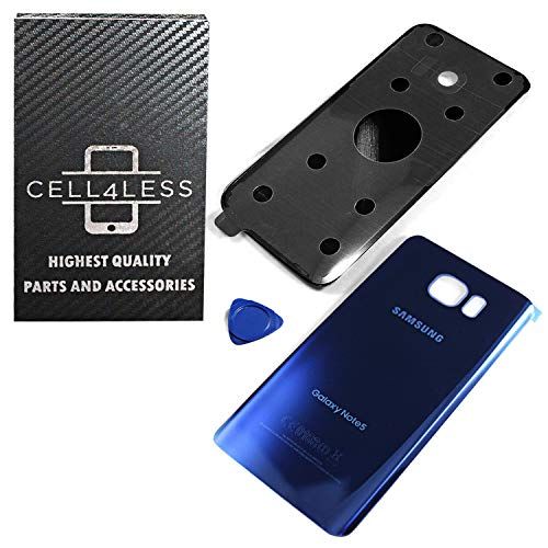 삼성 SAMSUNG CELL4LESS Replacement Rear Back Glass Back Cover Galaxy Note 5 w/Removal Tool & Pre-Installed Adhesive - Fits N920 Models Any Carrier - 2 Logo (Sapphire Blue)