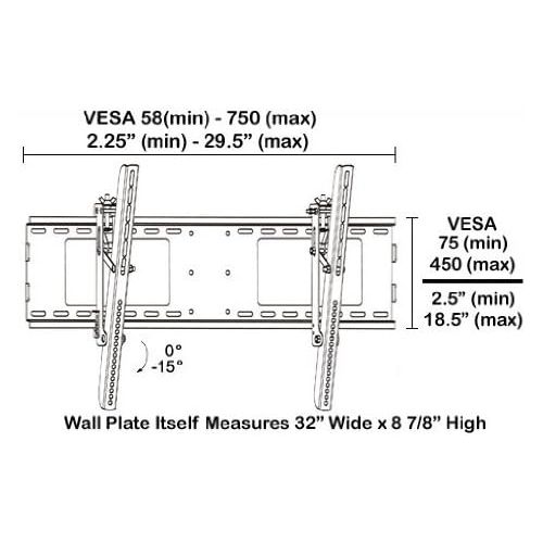 삼성 TILT TV WALL MOUNT BRACKET For Samsung LN46B550K1FXZA 46 INCH LCD HDTV TELEVISION