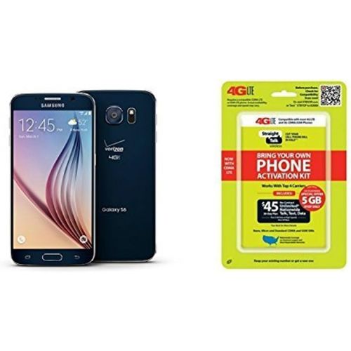 삼성 Straight Talk Samsung Galaxy S6 Saphire Black 32GB runs on Verizons 4G XLTE Via Straight Talks $45.00 5GB Unlimited talk & Text Service Card Not included