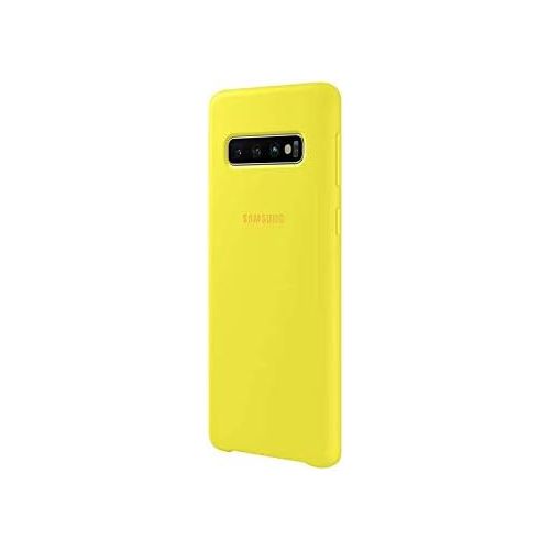 삼성 Samsung Official Original Non-Slip, Soft-Touch Silicone Silicone Case for Galaxy S10e / S10 / S10+ (Plus) (Yellow, Galaxy S10)