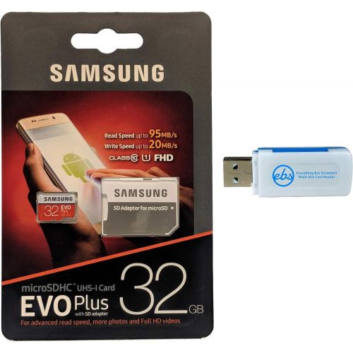 삼성 Samsung 32GB Micro SDHC EVO Bundle with (Evo+) Memory Card with Adapter Works with Nintendo Switch Lite Gaming Console (MB-MC32G) Bundle with (1) Everything But Stromboli Micro SD