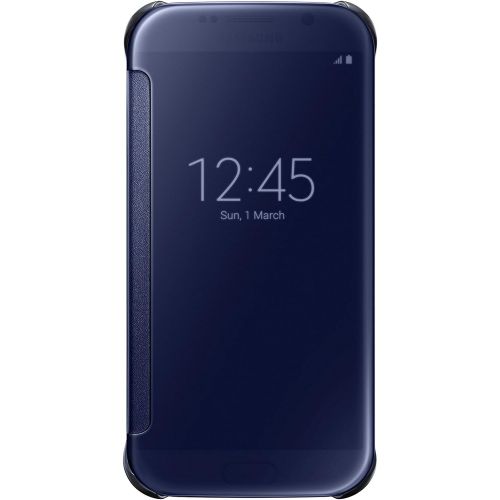 삼성 Samsung S-View Flip Cover for Samsung Galaxy S6 - Clear Black Sapphire