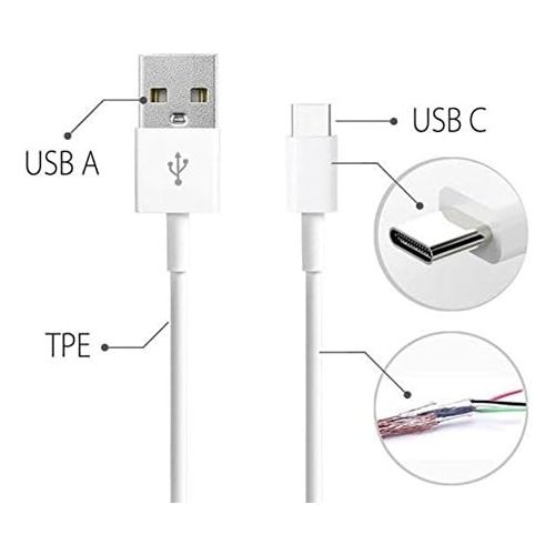 삼성 Samsung USB-C Data Charging Cable for Galaxy S9/S9+/Note 9/S8/S8+ - White - EP-DG950CWE- 100% Original - Bulk Packaging