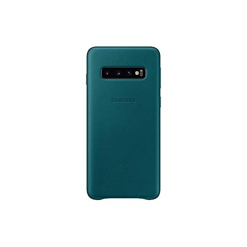 삼성 Samsung Protective Leather Cover for Galaxy S10+ ? Official Galaxy S10+ Case ? Hardwearing Genuine Leather Phone Case for The Samsung Galaxy S10+ - Green