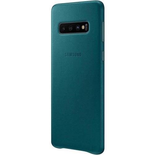 삼성 Samsung Protective Leather Cover for Galaxy S10+ ? Official Galaxy S10+ Case ? Hardwearing Genuine Leather Phone Case for The Samsung Galaxy S10+ - Green