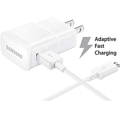 삼성 Samsung Galaxy Tab A 9.7 Adaptive Fast Charger Micro USB 2.0 Cable Kit! [1 Wall Charger + 5 FT Micro USB Cable] Adaptive Fast Charging uses dual voltages for up to 50% faster charg