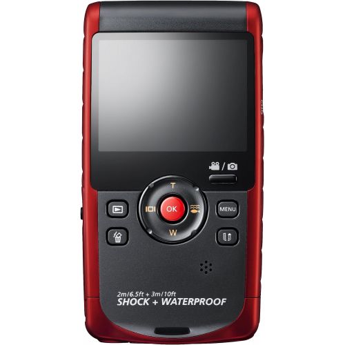 삼성 Samsung HMX-W200 Waterproof HD Recording with 2.4-inch LCD Screen (Red)