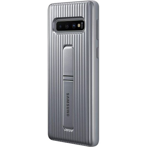 삼성 Samsung Galaxy S10 Rugged Protective Case with Kickstand, Silver (EF-RG973CSEGUS)