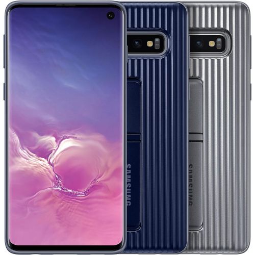 삼성 Samsung Galaxy S10 Rugged Protective Case with Kickstand, Silver (EF-RG973CSEGUS)