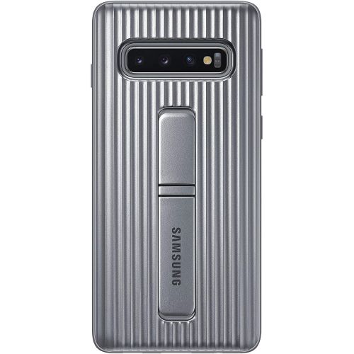 삼성 Samsung Galaxy S10 Rugged Protective Case with Kickstand, Silver (EF-RG973CSEGUS)