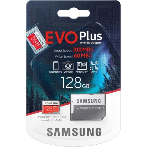 삼성 Samsung Evo Plus Micro SD SDXC Class 10 Memory Card U3 100MB/S with Plastic Cases (64GB, 5 Pack)