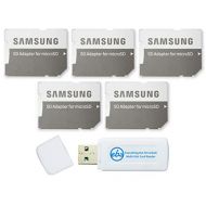 Samsung Micro to SD Memory Card Adapter (Bulk 5-Pack) Bundle with (1) Everything But Stromboli Micro & SD Card Reader