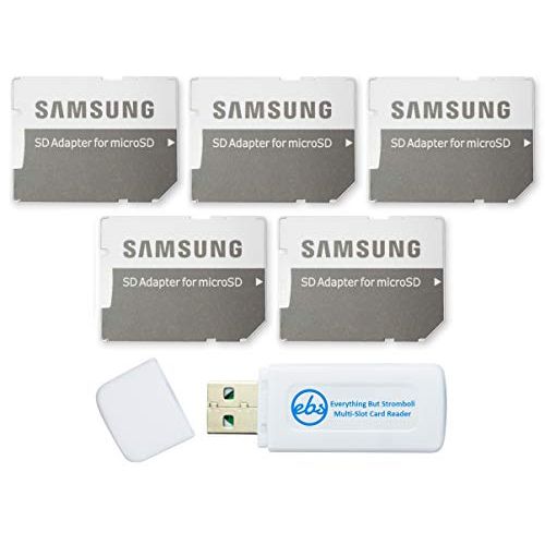 삼성 Samsung Micro to SD Memory Card Adapter (Bulk 5-Pack) Bundle with (1) Everything But Stromboli Micro & SD Card Reader